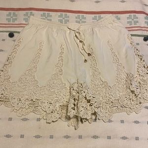 Lace detailed shorts by elvenses from Anthropologie